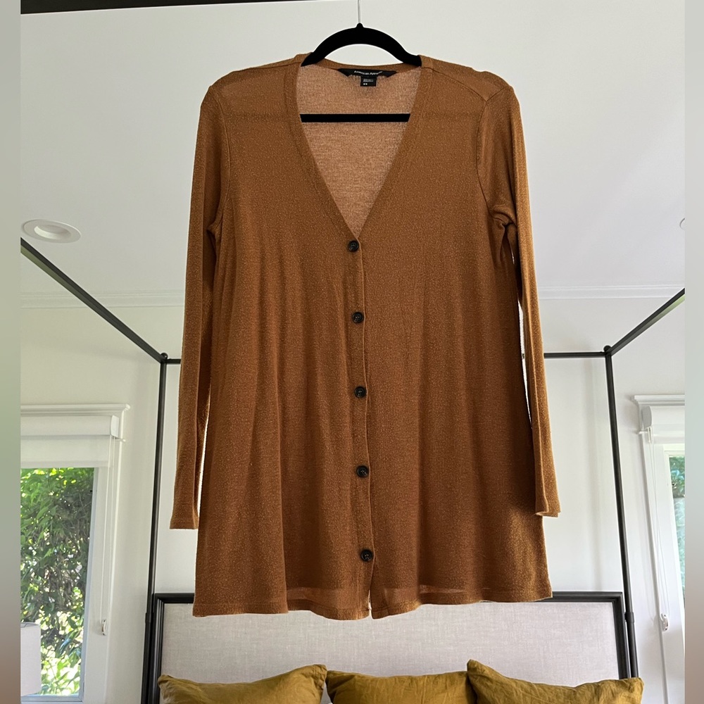 Tunic length cardigan